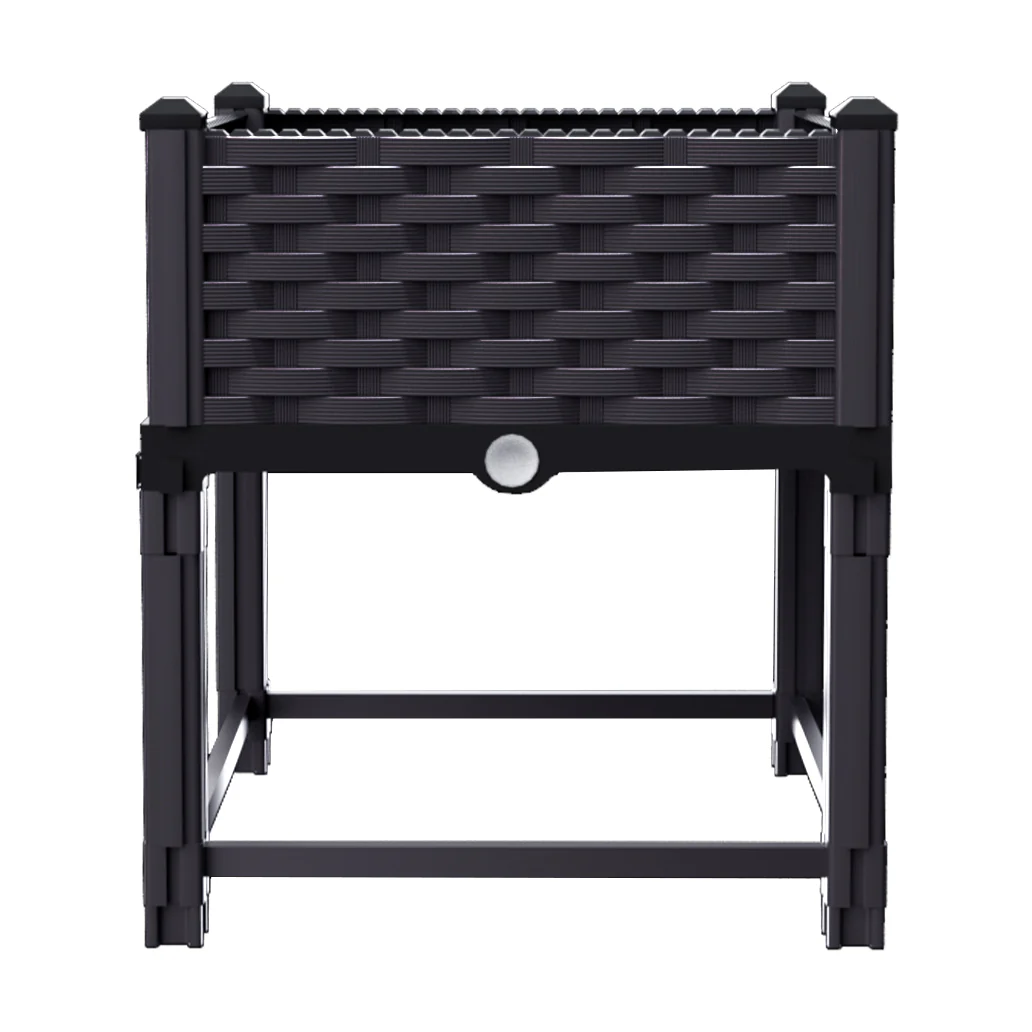 Garden Bed 40x40x23cm PP Planter Box Raised Container Growing Herb - Nurns