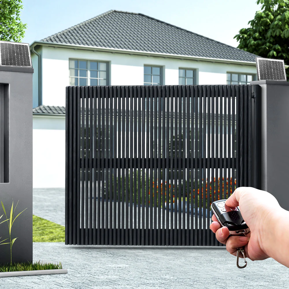 600KG Swing Gate Opener Automatic Electric Solar Power Remote Control - Nurns