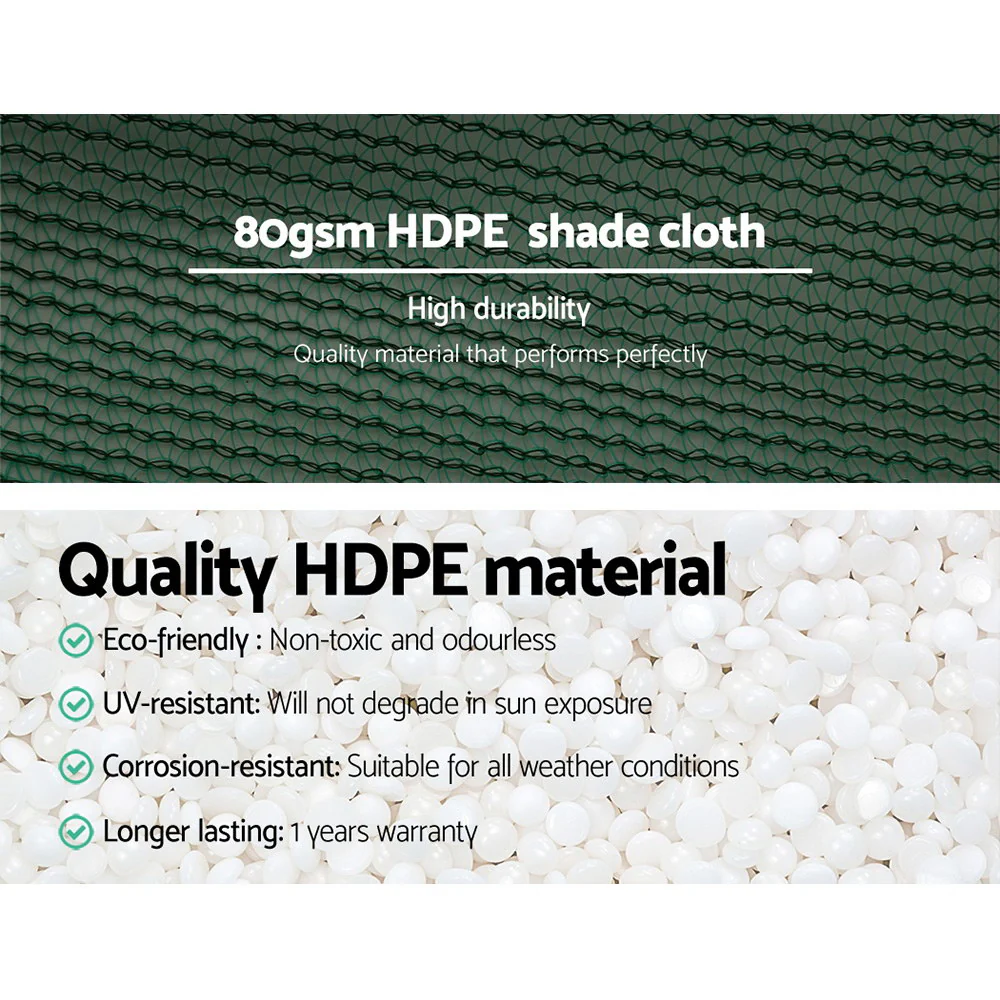 Instahut 30% Shade Cloth 1.83x20m Shade cloth Wide Heavy Duty Green - Nurns