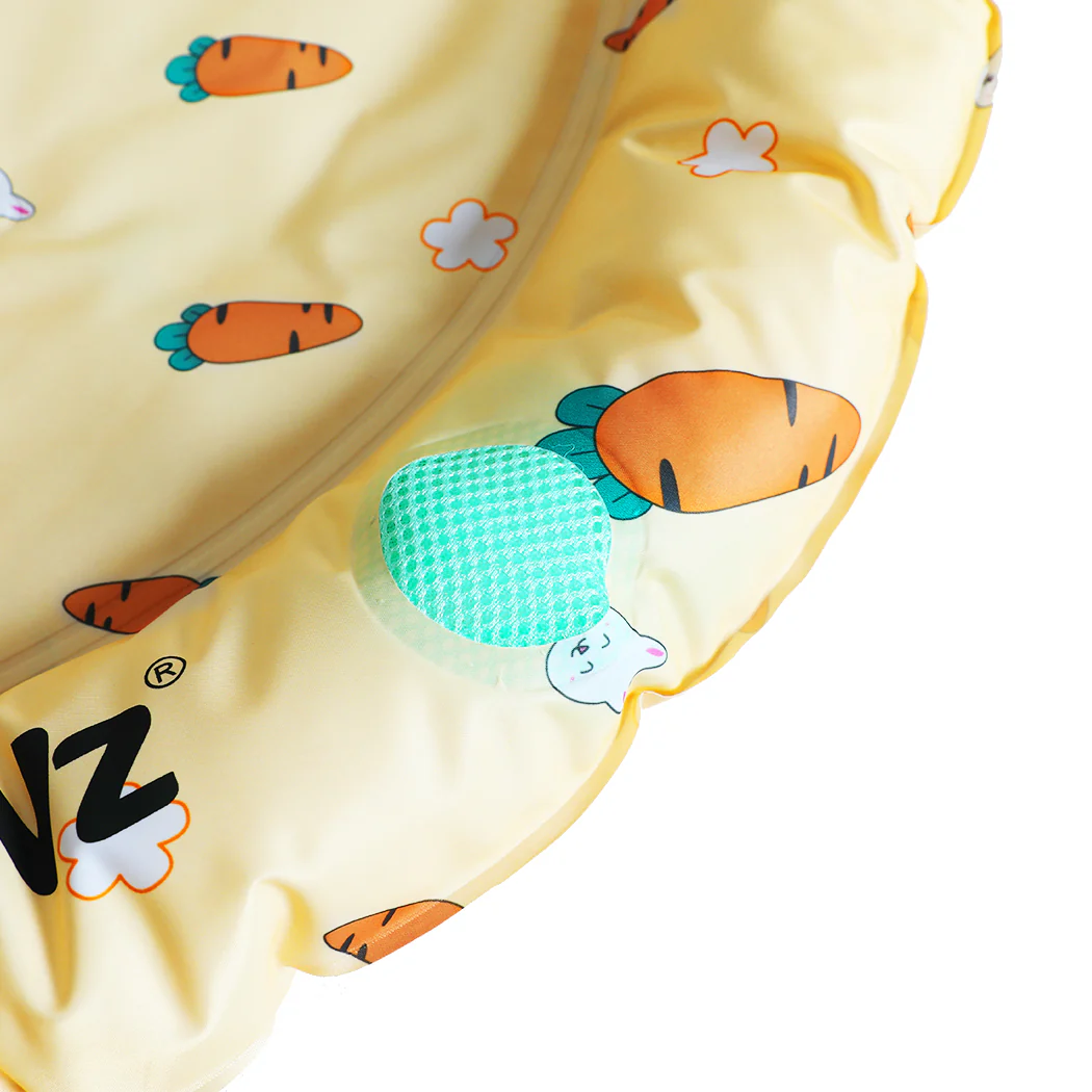 LARGE Dog Beds Pet Bolster Cool Gel Mat - Yellow - Nurns