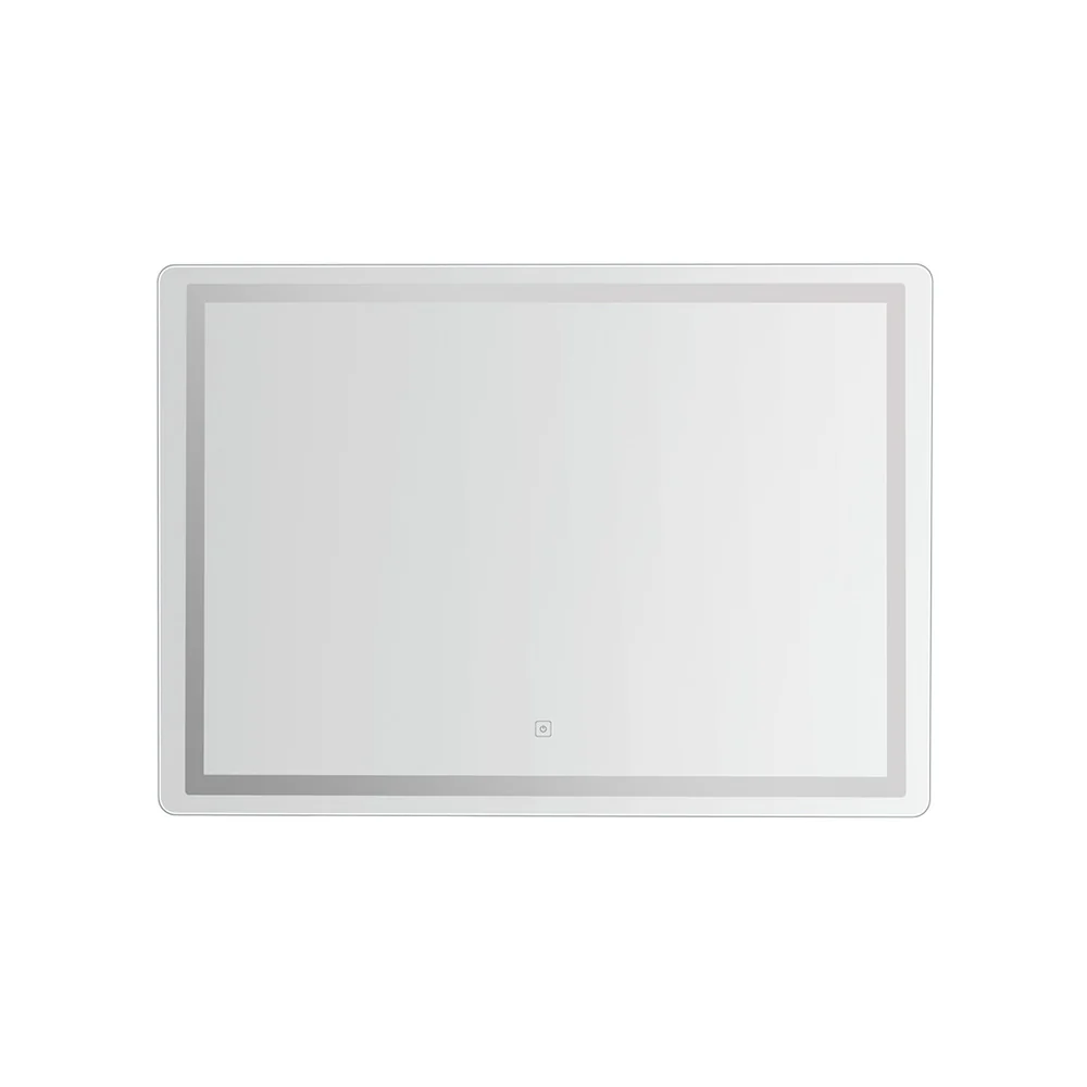 Wall Mirror 100X70CM with LED Light Bathroom Home Decor Round Rectangle - Nurns