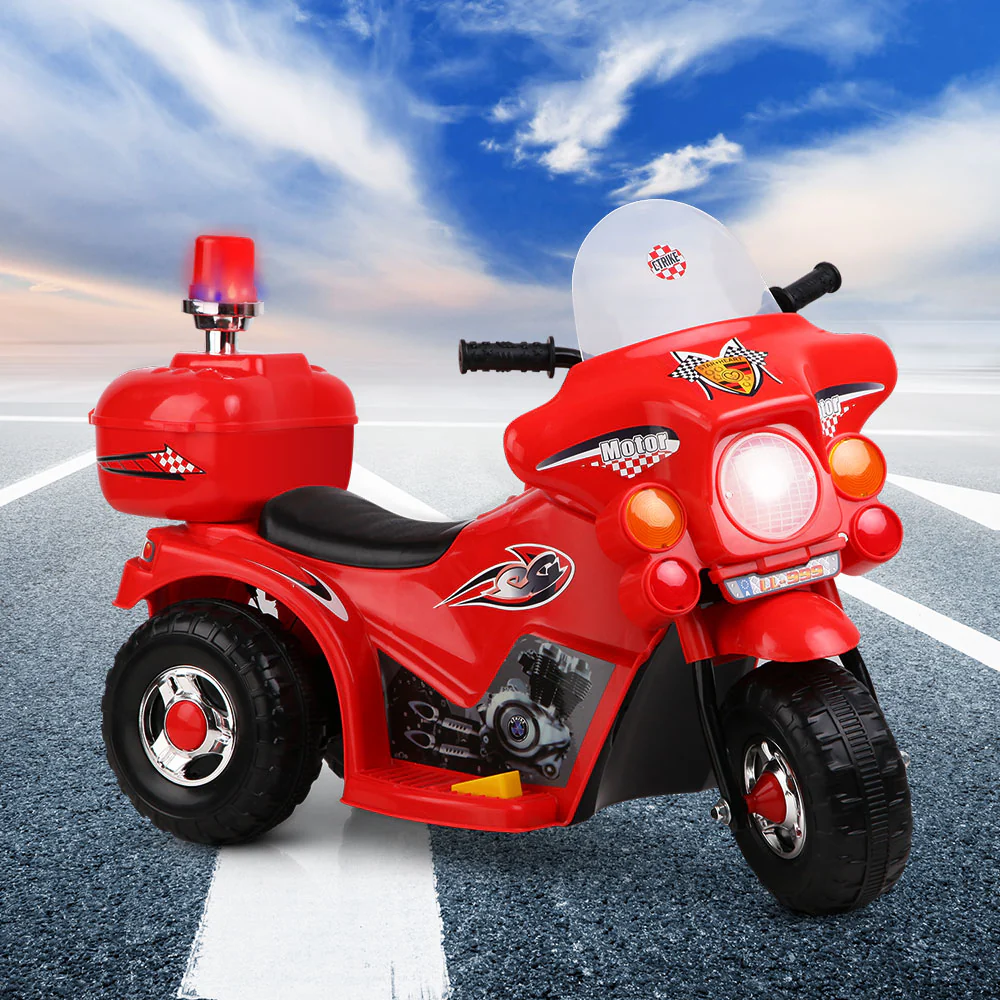 Kids Ride On Motorbike Motorcycle Car - Red - Nurns