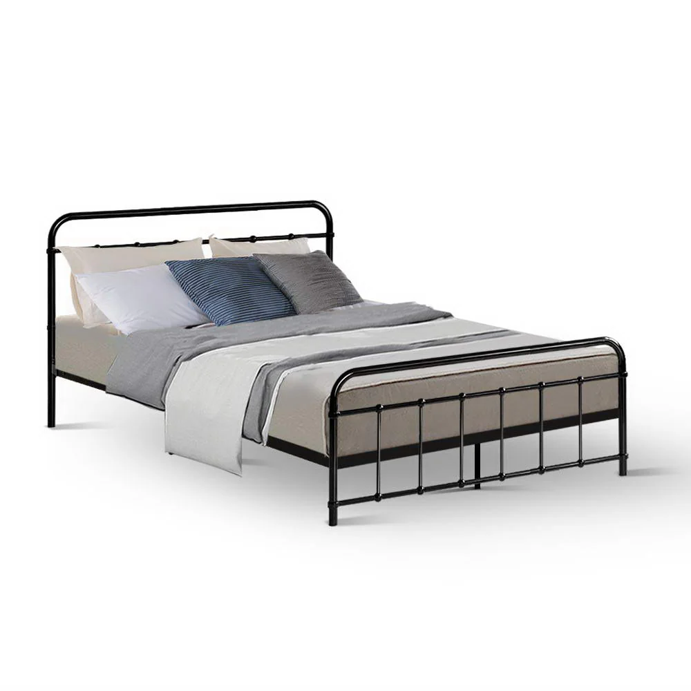 Jupiter Bed & Mattress Package - Black Double - Nurns