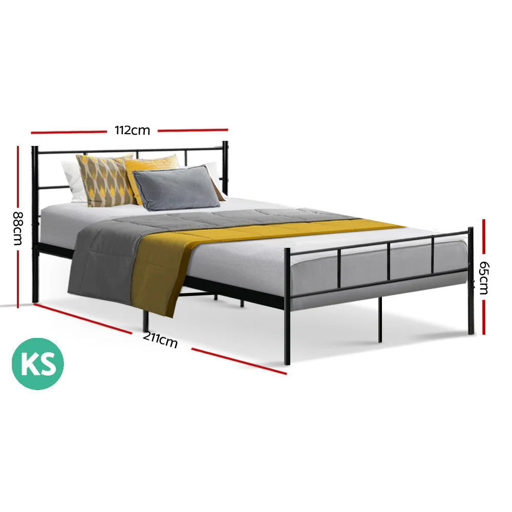 Zircon Bed & Mattress Package - Black King Single - Nurns