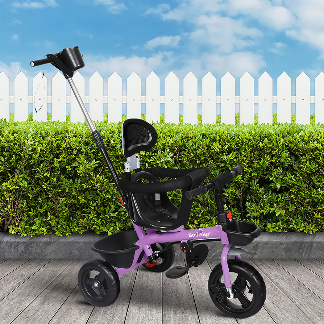 Kids Tricycle Ride On Trike Toddler - Purple - Nurns