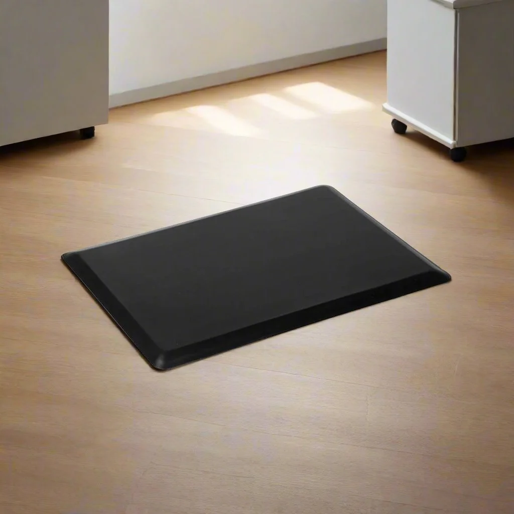Hassan 50x80 Anti-Fatigue Standing Mat Desk Rug Kitchen Home Office Foam - Black - Nurns