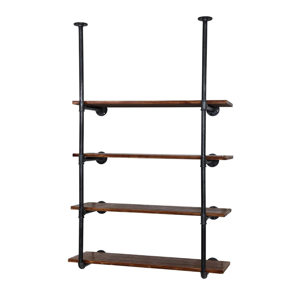 Artiss Bookshelf DIY Pipe Shelf 4 Tiers - Inge - Nurns