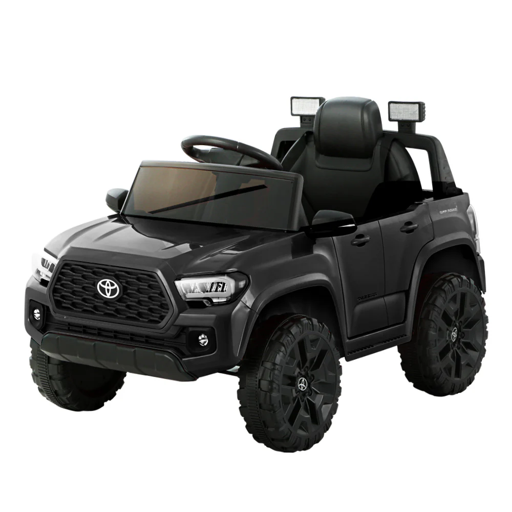 Toyota Ride On Car Kids Electric Toy Cars Tacoma Off Road Jeep 12V Battery - Black - Nurns