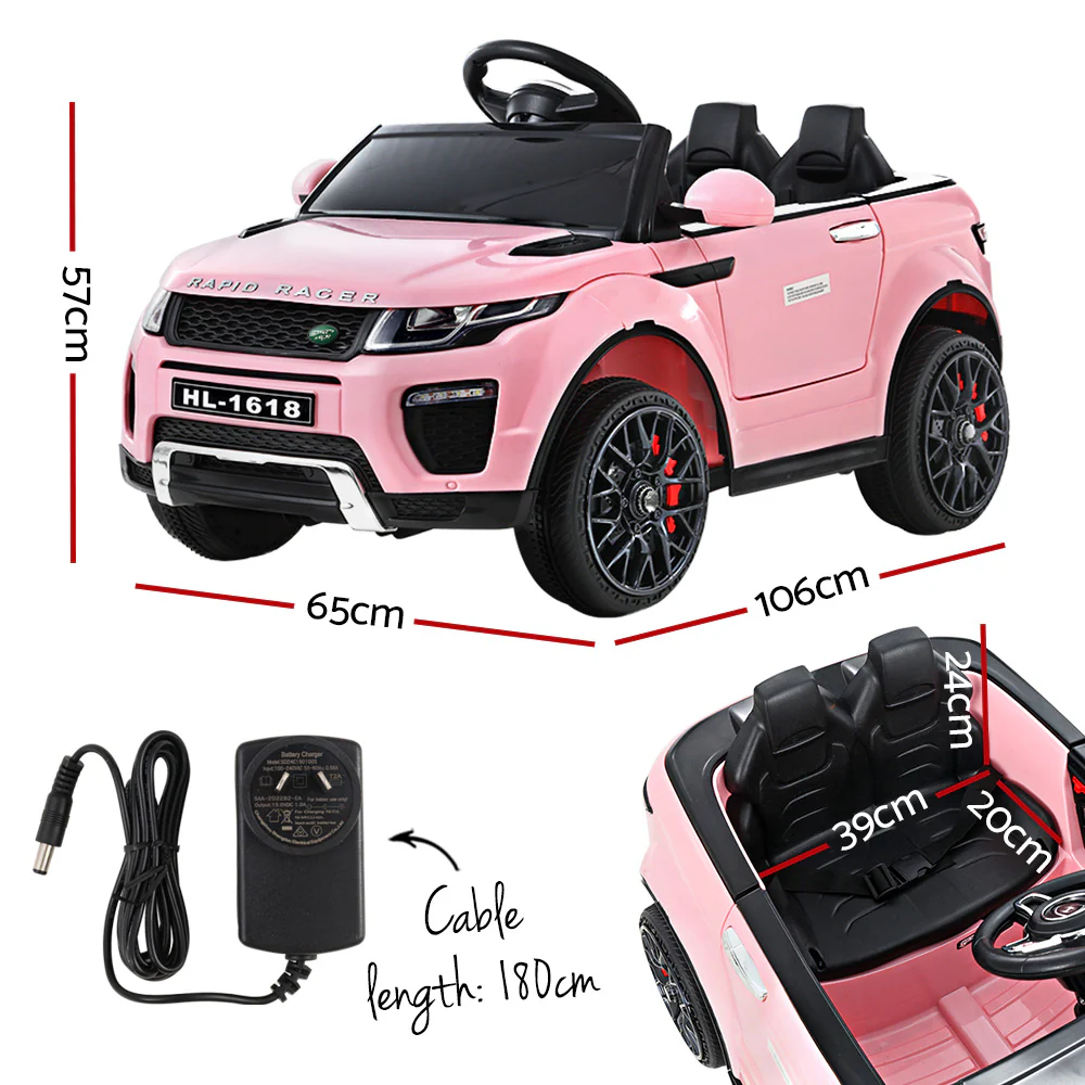 Kids Ride on Car Electric 12V Remote Toy Cars Battery SUV Toys - Pink - Nurns