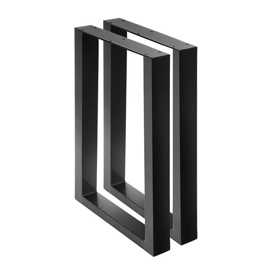 Set of 2 Coffee Dining Table Legs Steel Industrial Vintage Bench Metal Box Shape 710MM - Nurns