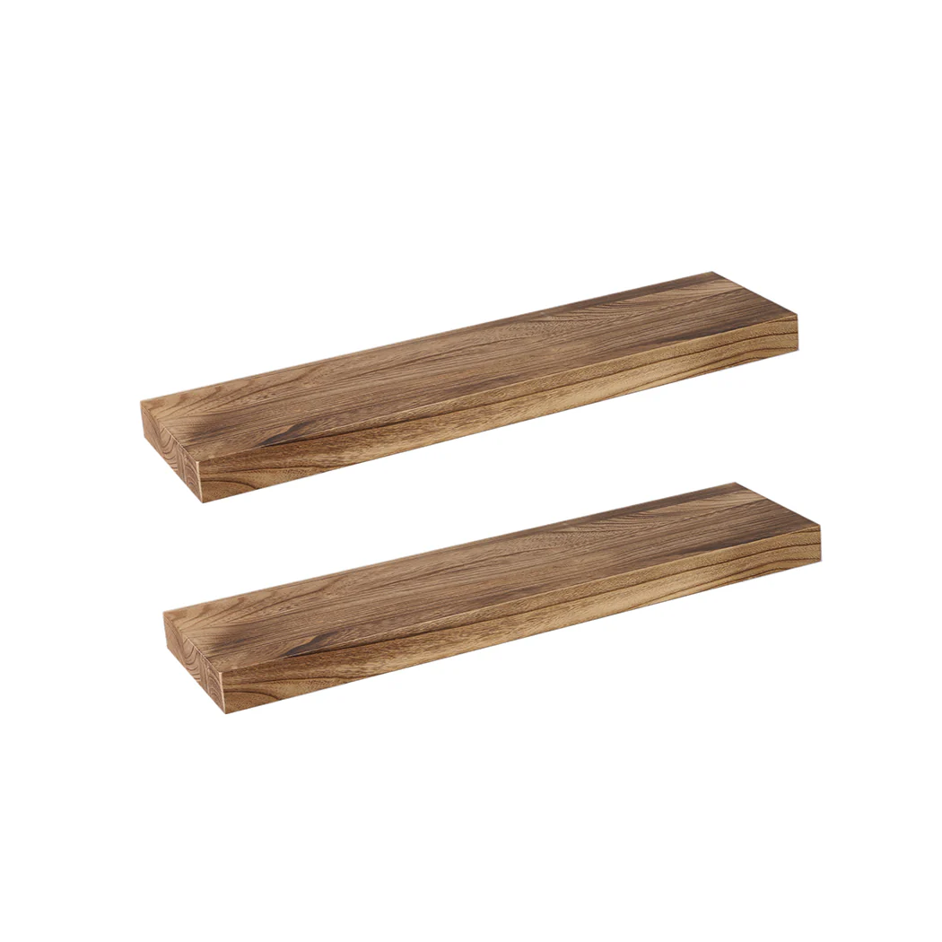 Levede 2 Pcs Floating Shelves Wall Mounted Medium - Nurns