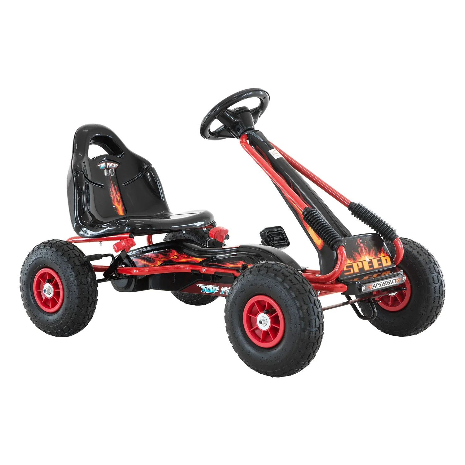 Kahuna G95 Kids Ride On Pedal-Powered Go Kart - Red - Nurns