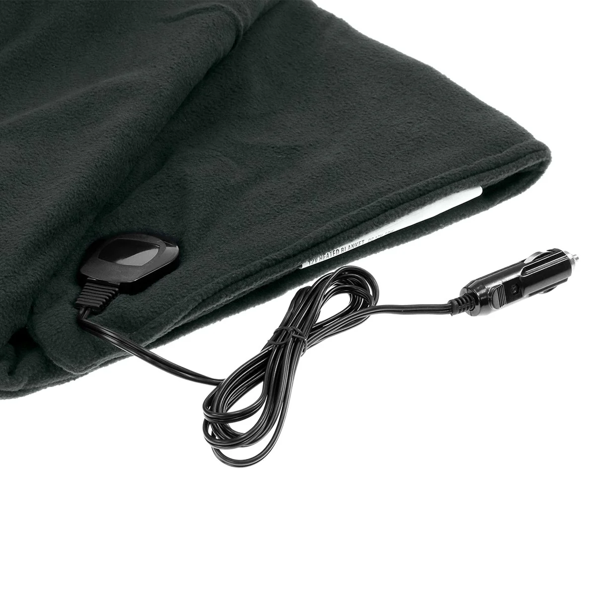Heated Electric Car Blanket 150x110cm 12V - Black - Nurns