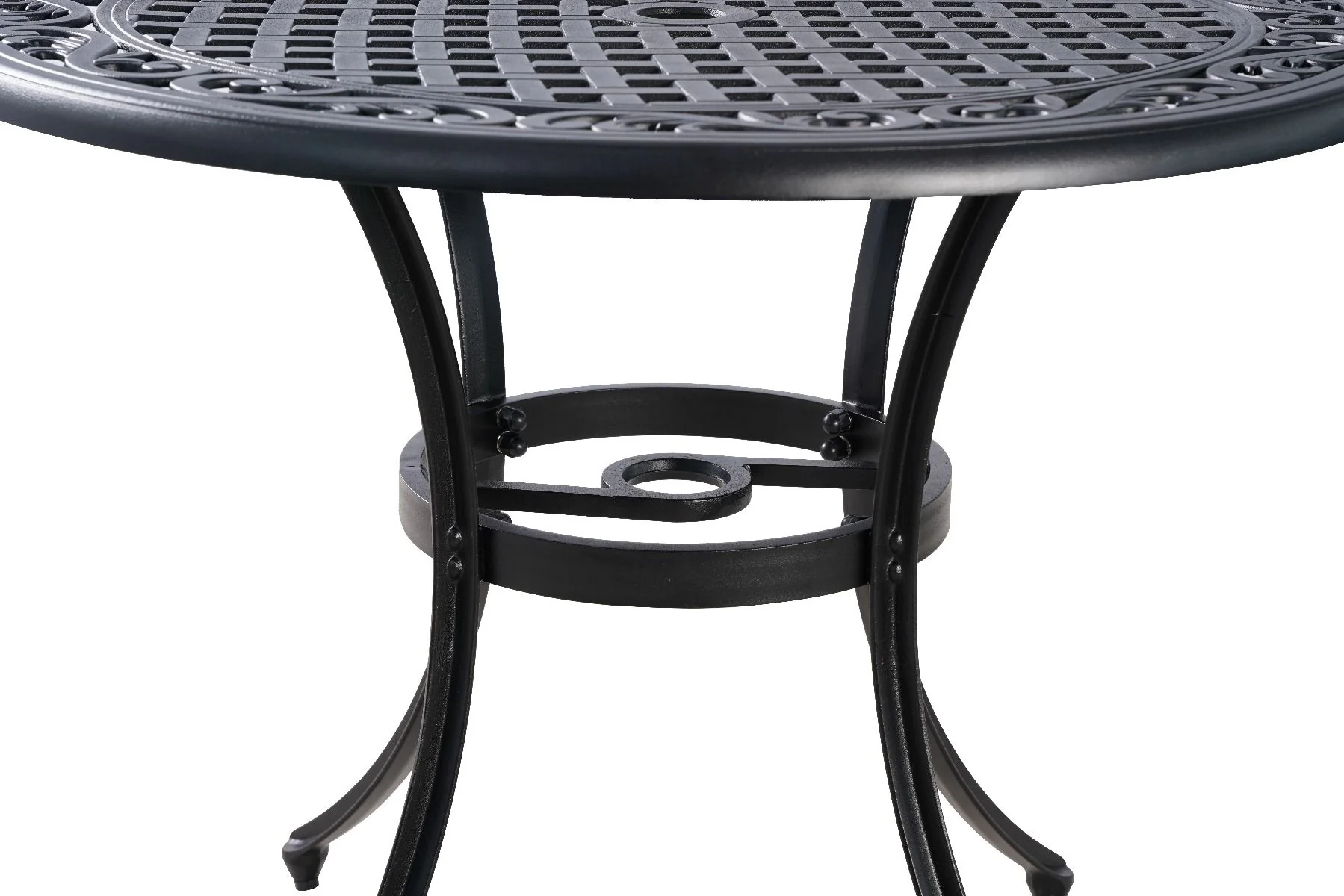 Nathan Aluminium 90cm Table - Black - Nurns