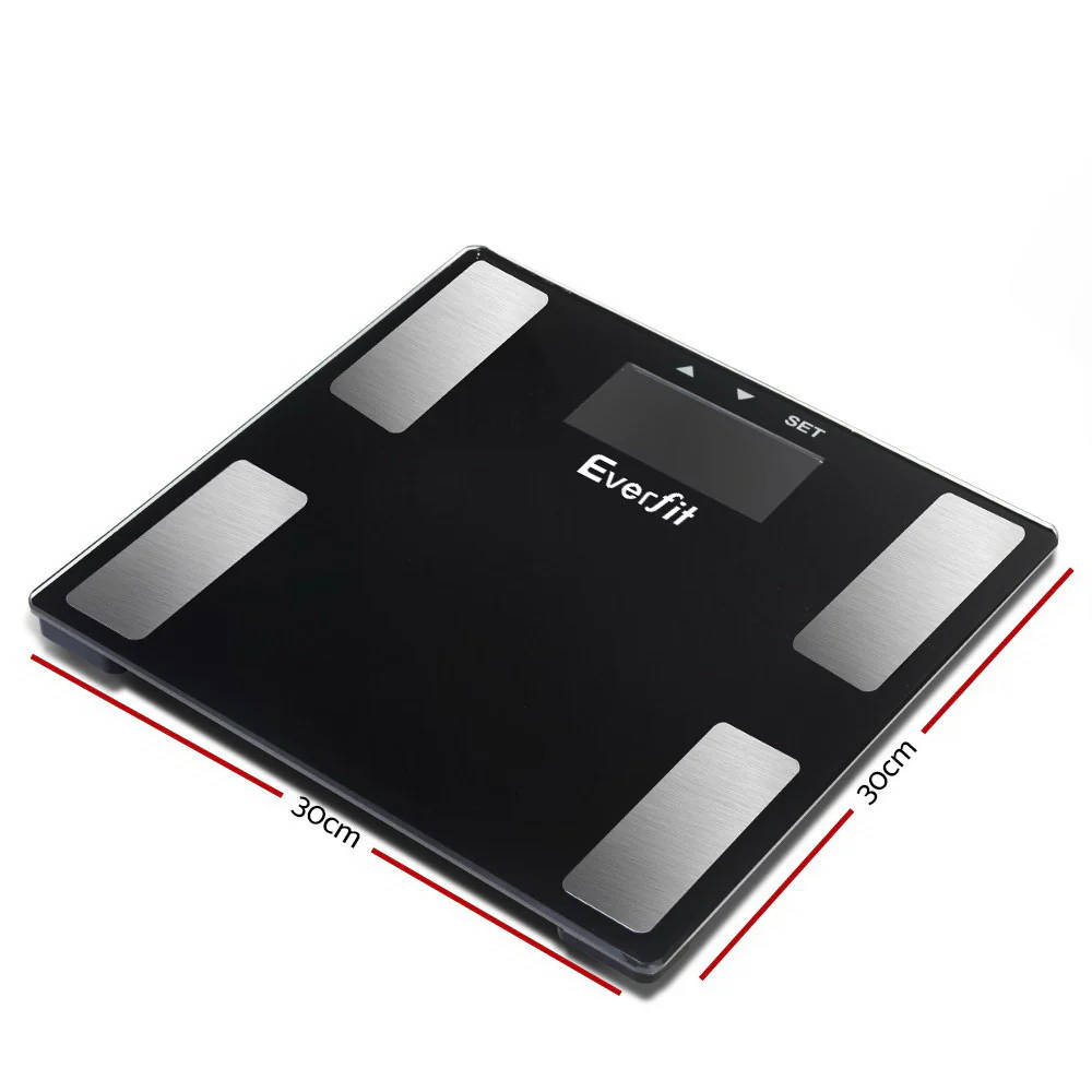 Everfit Body Fat Bathroom Scale Weighing BMI Monitor Gym 180kg - Nurns