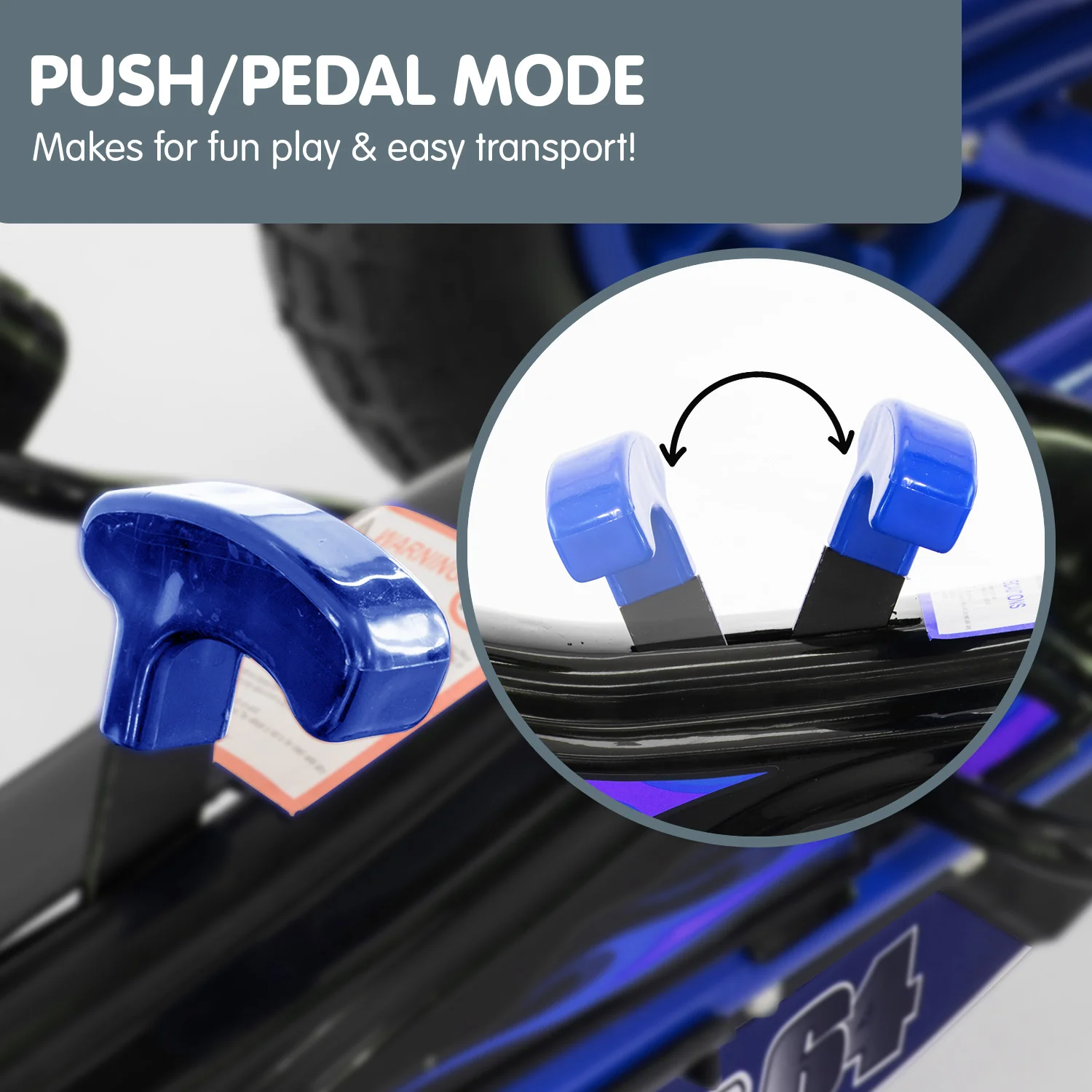 G95 Kids Ride On Pedal Go Kart - Blue - Nurns