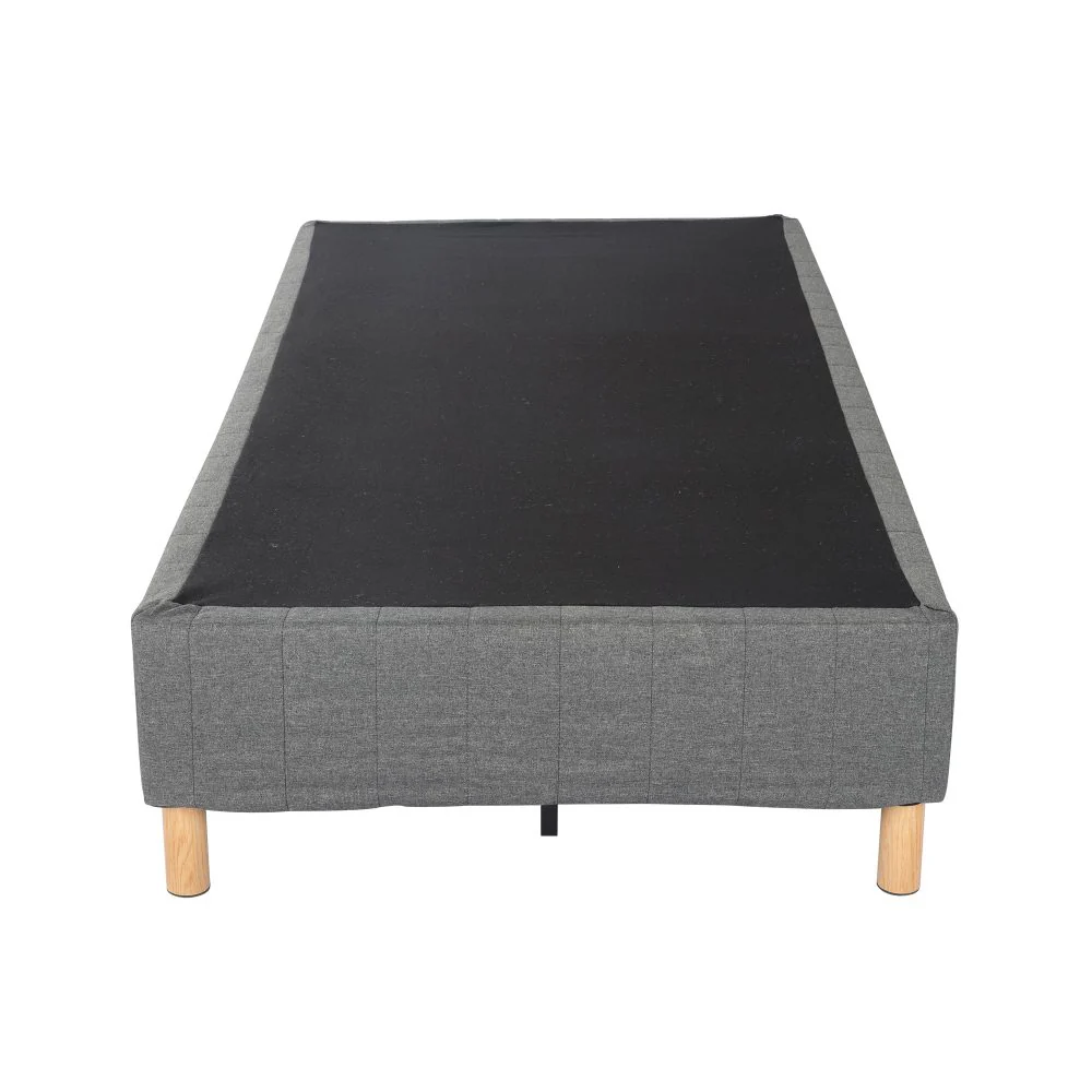 Vera Ensemble Bed Base Mattress Foundation with Metal Stats - Dark Grey King - Nurns