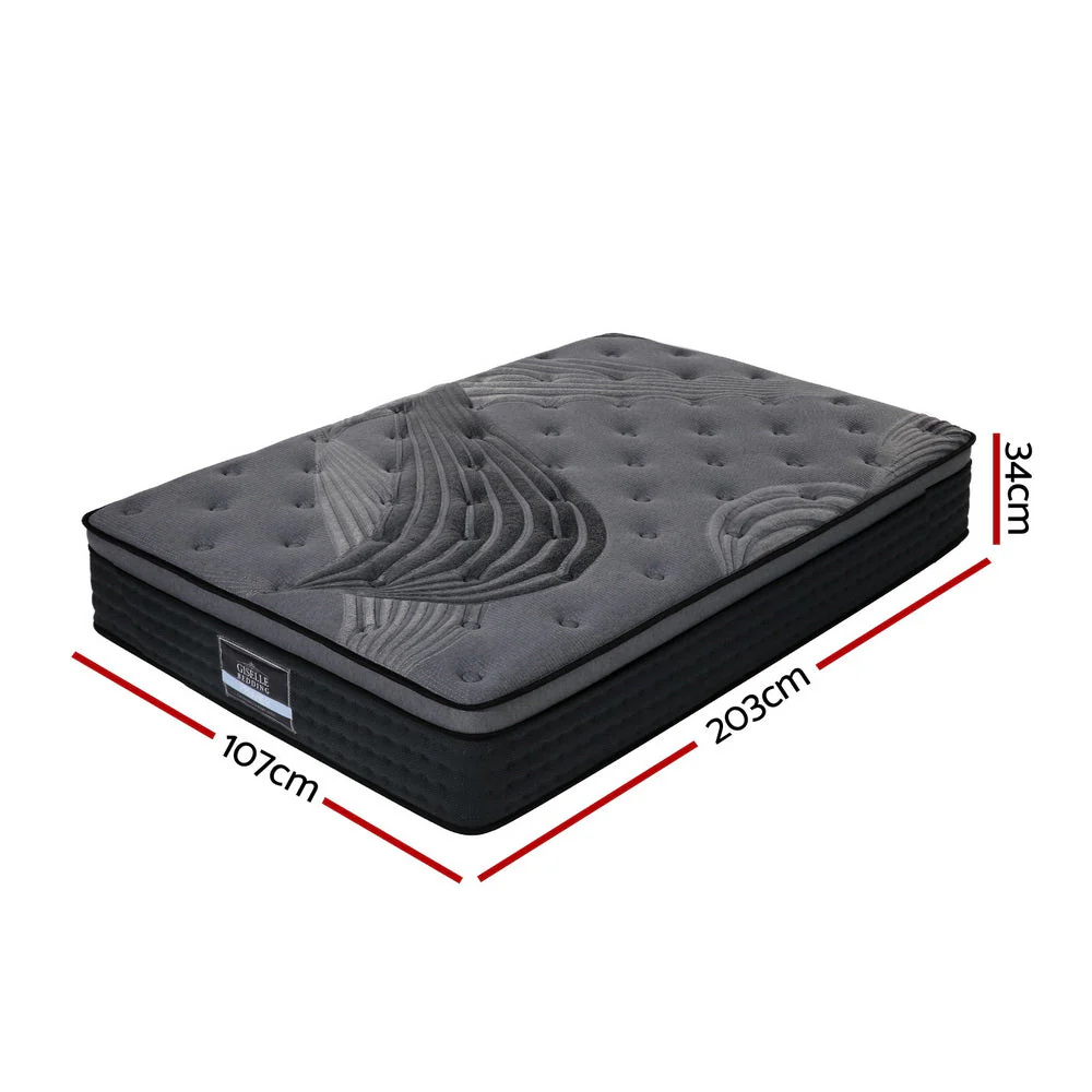Neptune Bed & Mattress Package with 34cm Mattress - Black King Single - Nurns