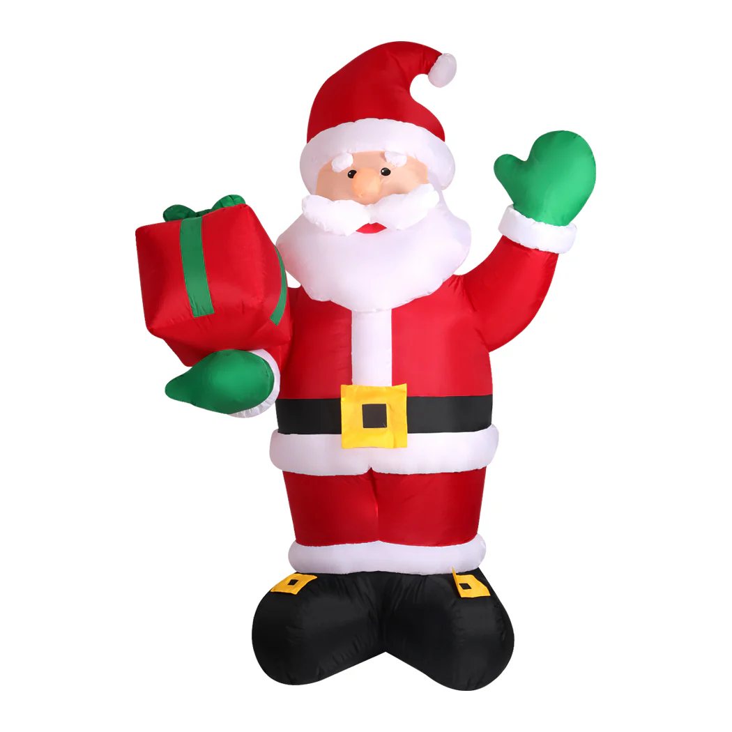 Red Santa Christmas Inflatable Outdoor Xmas Decorations - 2.4M - Nurns