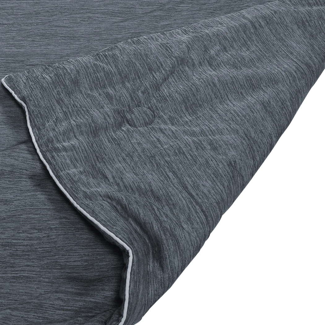 Whelan Throw Soft Blanket 240x210cm Cooling Summer - Grey - Nurns