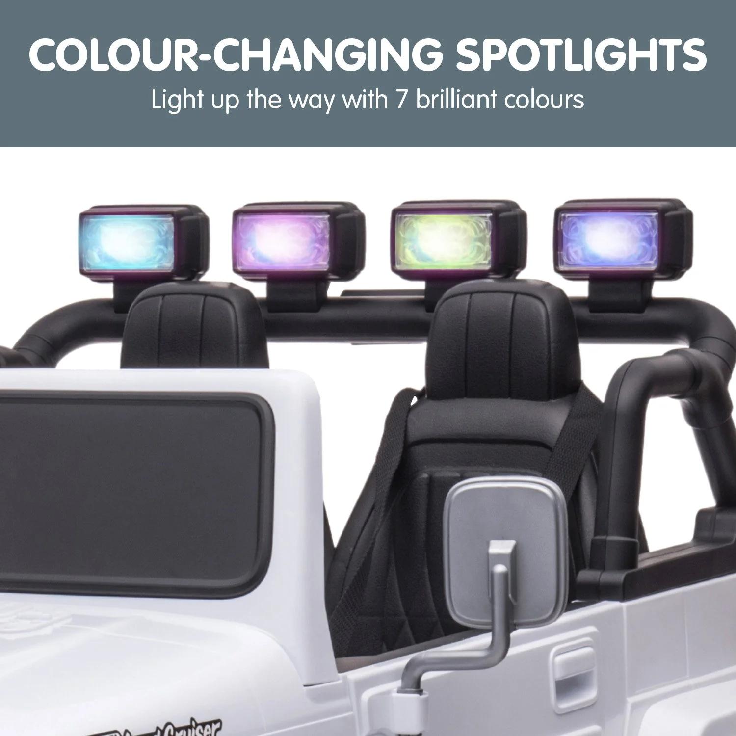 Kahuna Licensed Toyota FJ-40 Kids Ride On Electric Toy Car 80W - White - Nurns