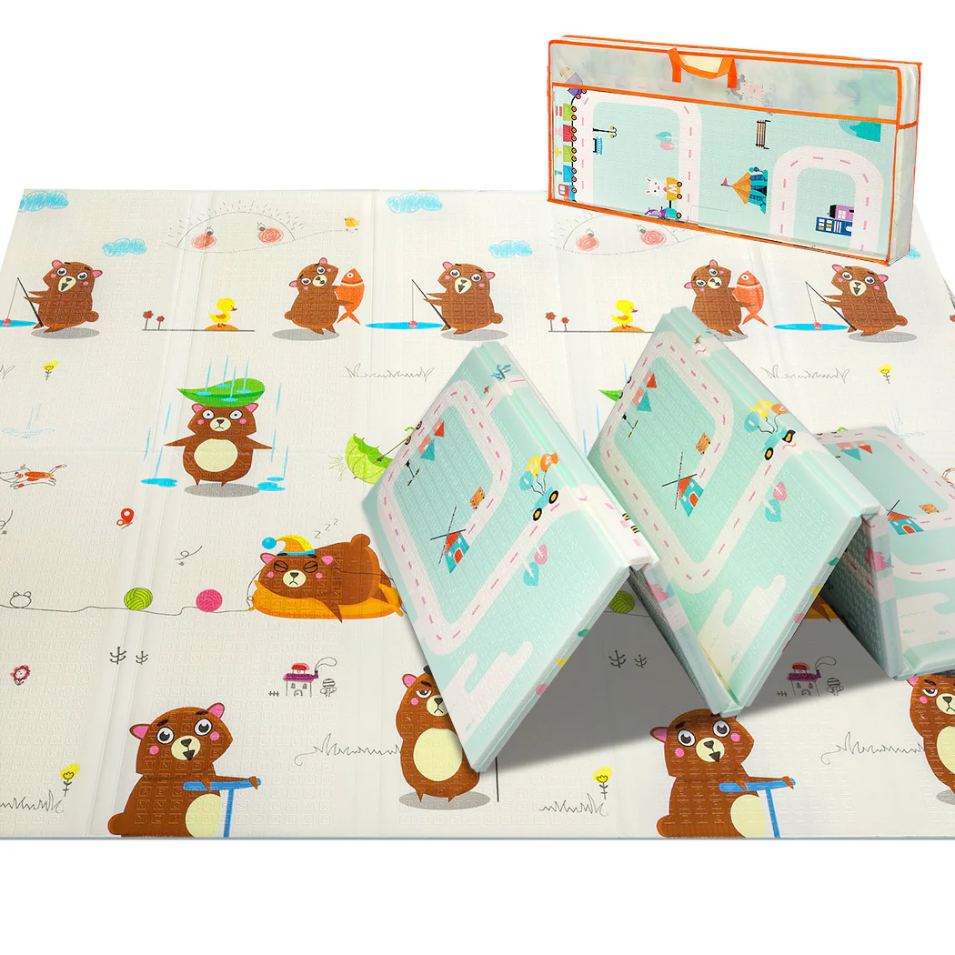 Kids Play Mat Baby Crawling Pad Jungle Floor Foldable XPE Foam Non-slip Carpet - Nurns