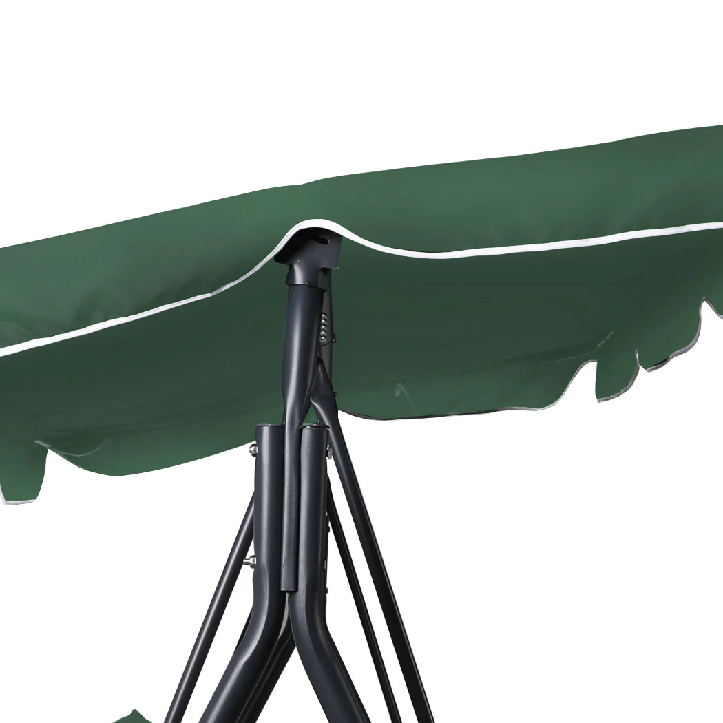 Lorel Swing Chair Garden Canopy Cushion Bench - Green - Nurns