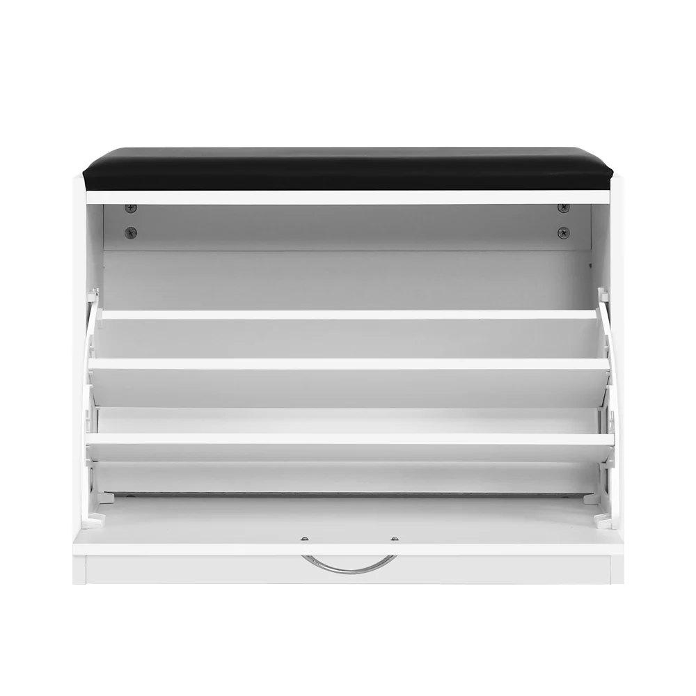 Artiss Shoe Rack Cabinet Bench 15 Pairs White Kyla - Nurns