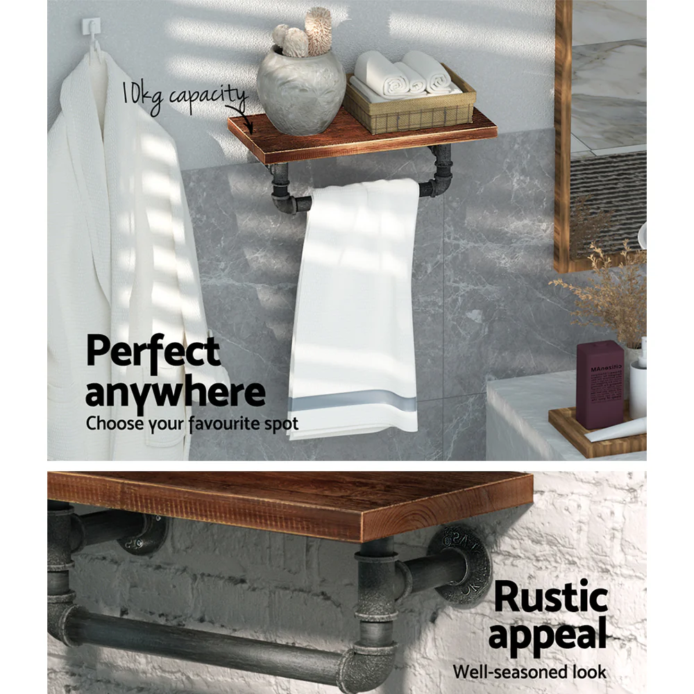 Artiss Floating DIY Pipe Shelf - Ives - Nurns