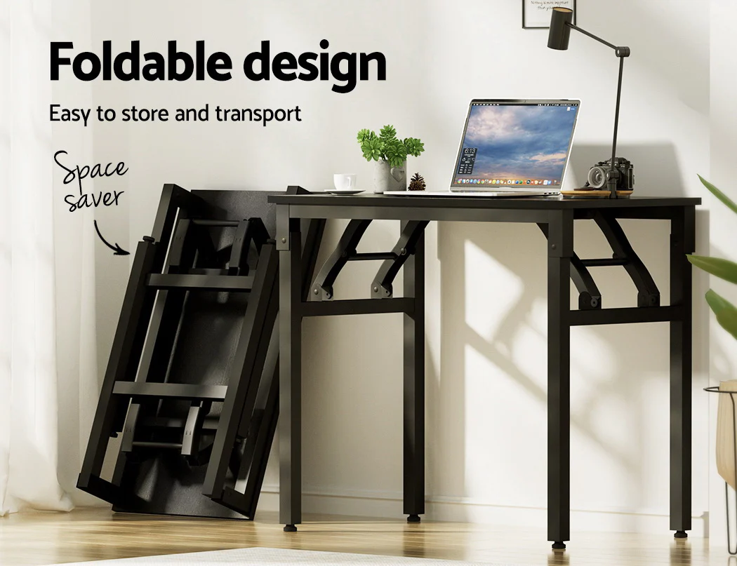 Artiss Computer Desk Foldable Black 80cm - Nurns