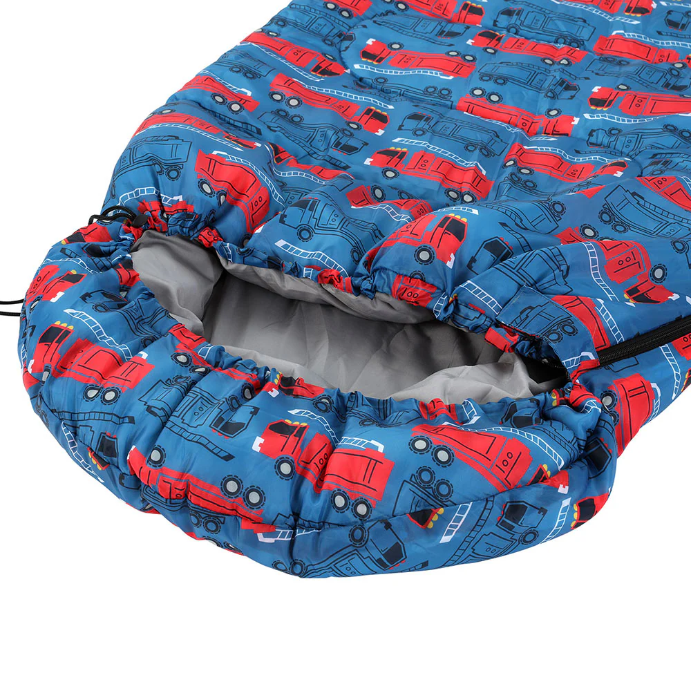 Sleeping Bag Kids Single Bags 180cm Thermal Camping Hiking - Blue - Nurns