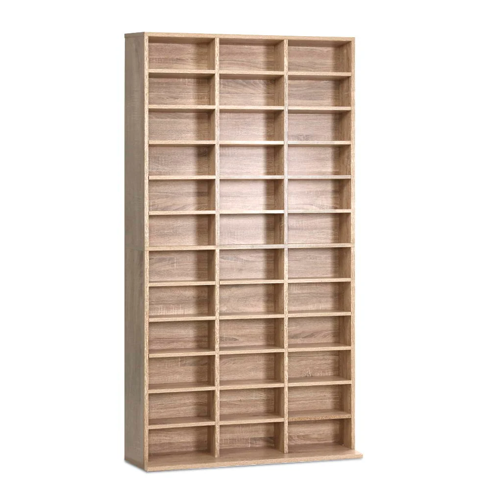 Artiss Bookshelf Cd Storage Rack - Bert Oak - Nurns