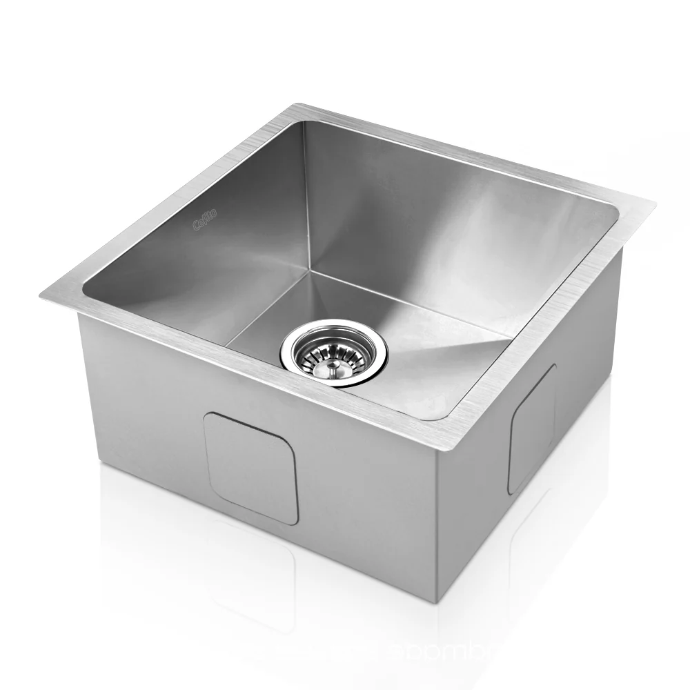 Cefito Kitchen Sink 44X44cm Stainless Steel Basin Single Bowl Silver - Nurns