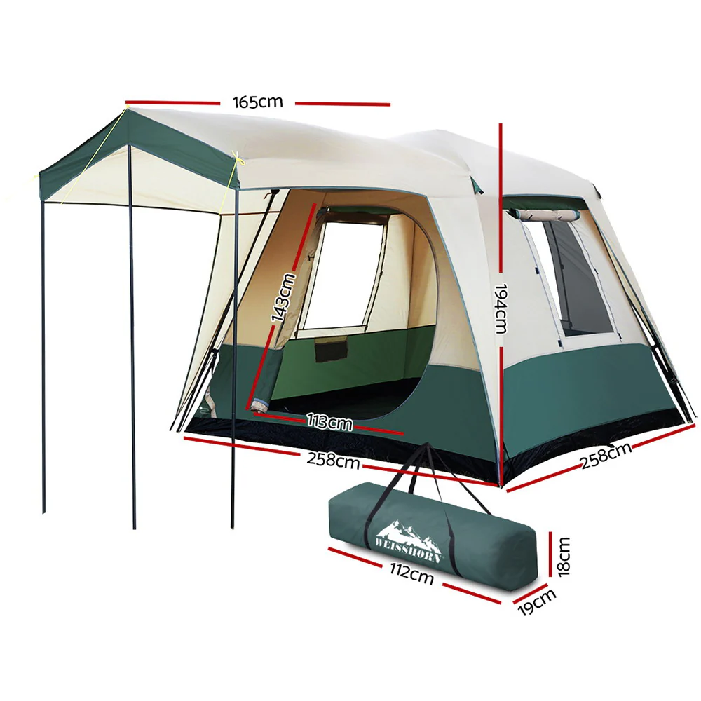 Instant Up Camping Tent 4 Person Pop up Tents Family Hiking Dome Camp - Nurns