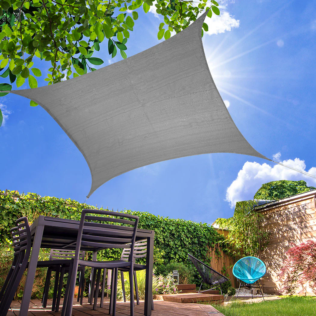 Mountview Sun Shade Sail Cloth Canopy Grey - Nurns