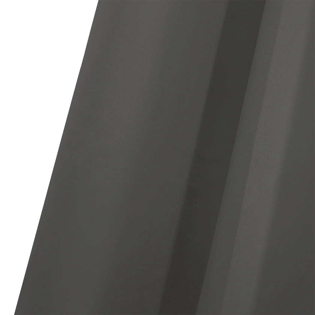 Set of 2 132x213cm Blockout Curtains Panels 3 Layers - Charcoal - Nurns