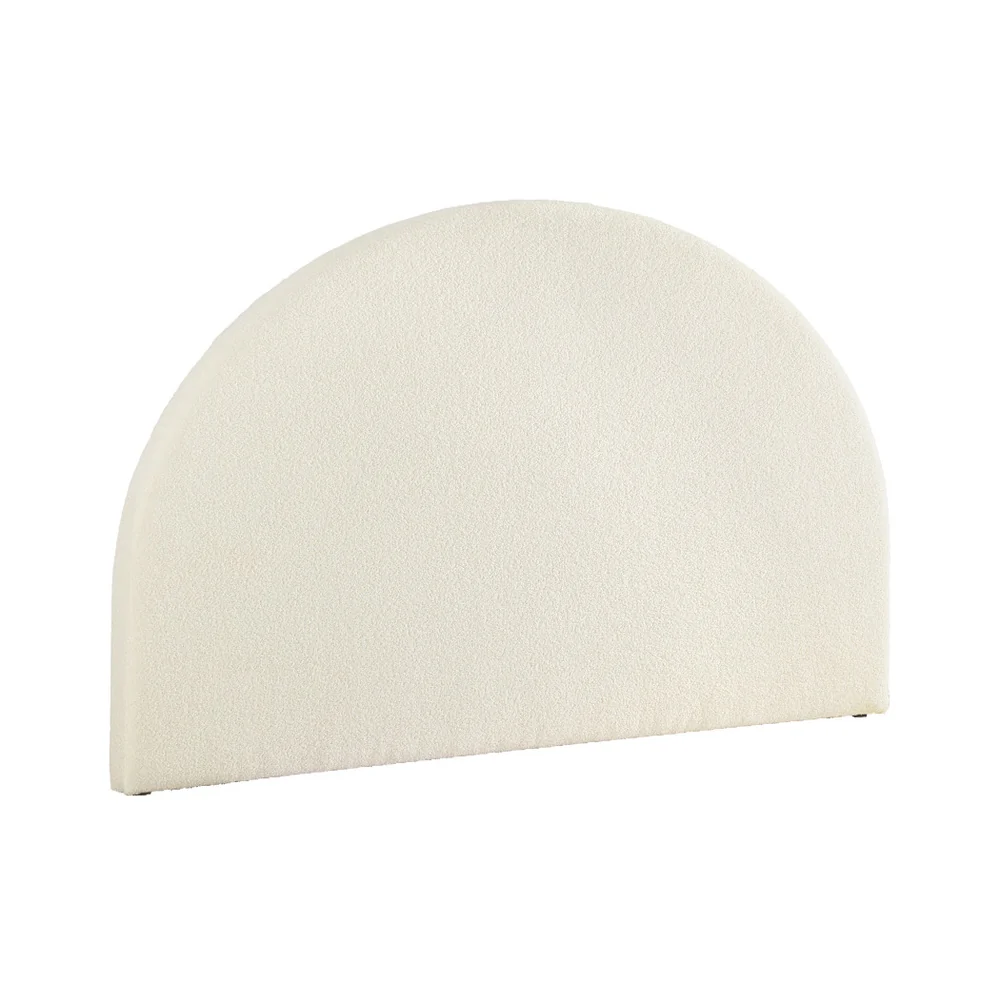 Bed Head Bouclé Headboard Bedhead Base - White King - Nurns