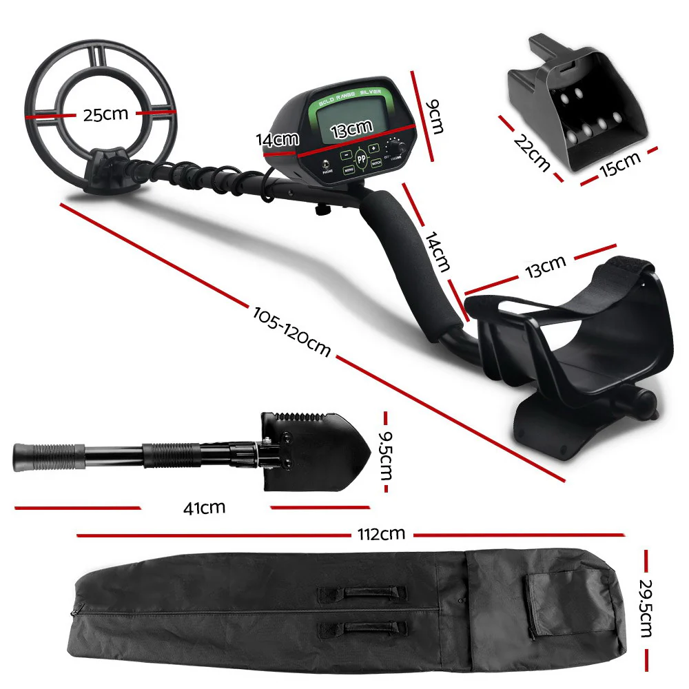Deep Sensitive Metal Detector Searching Gold Digger Treasure Hunter LCD Shovel Sand Scoop - Nurns