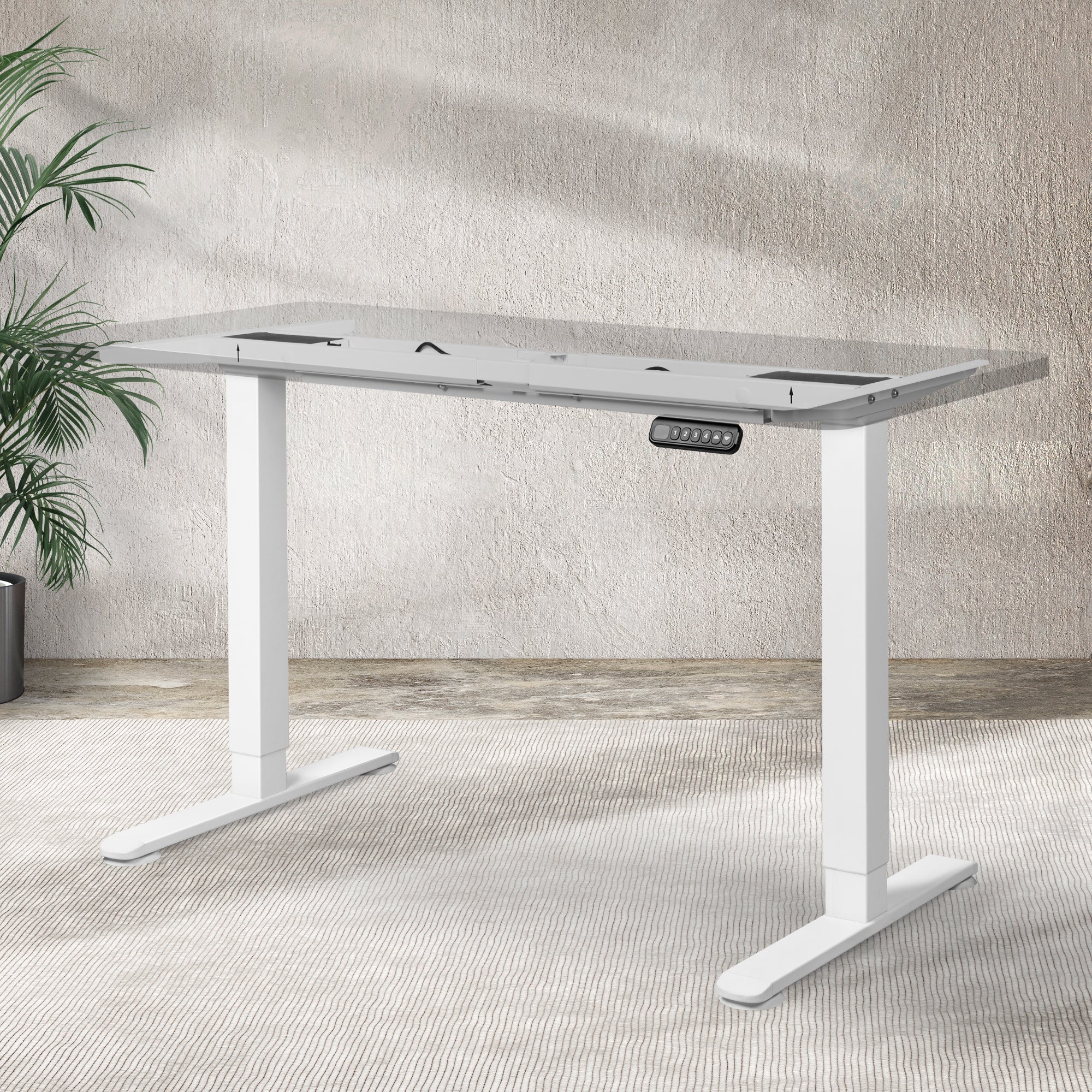 Levede Motorised Standing Desk Frame White Dual Motor - Nurns