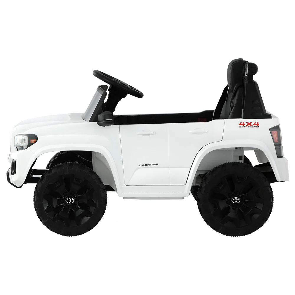 Toyota Ride On Car Kids Electric Toy Cars Tacoma Off Road Jeep 12V Battery - White - Nurns