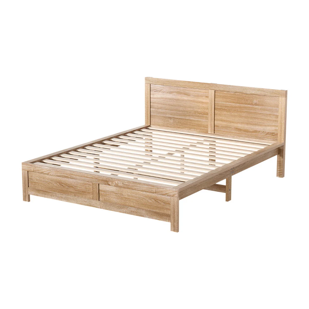 Odessa Bed Frame Wooden Acacia - Wood Double - Nurns