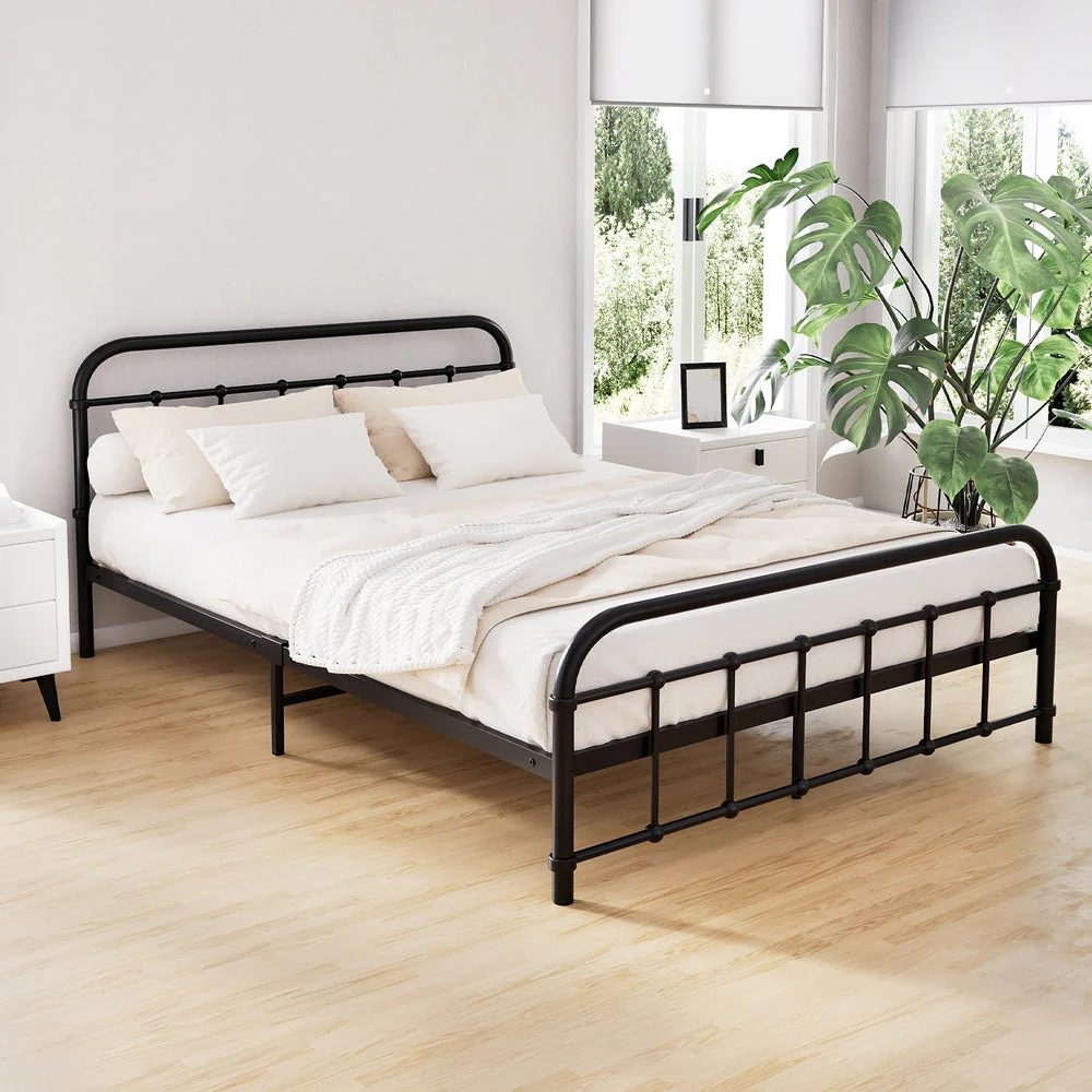 Jupiter Bed & Mattress Package - Black Double - Nurns