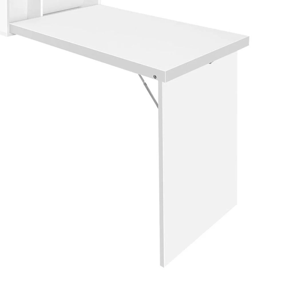 Artiss Computer Desk Bookshelf Wall Mount White - Nurns