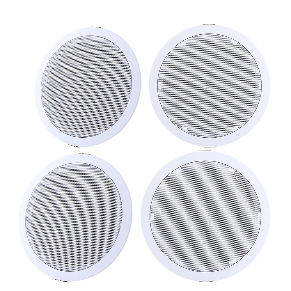 Set of 4 6-Inch Ceiling Speakers In Wall Speaker Home Audio Stereos Tweeter - Nurns