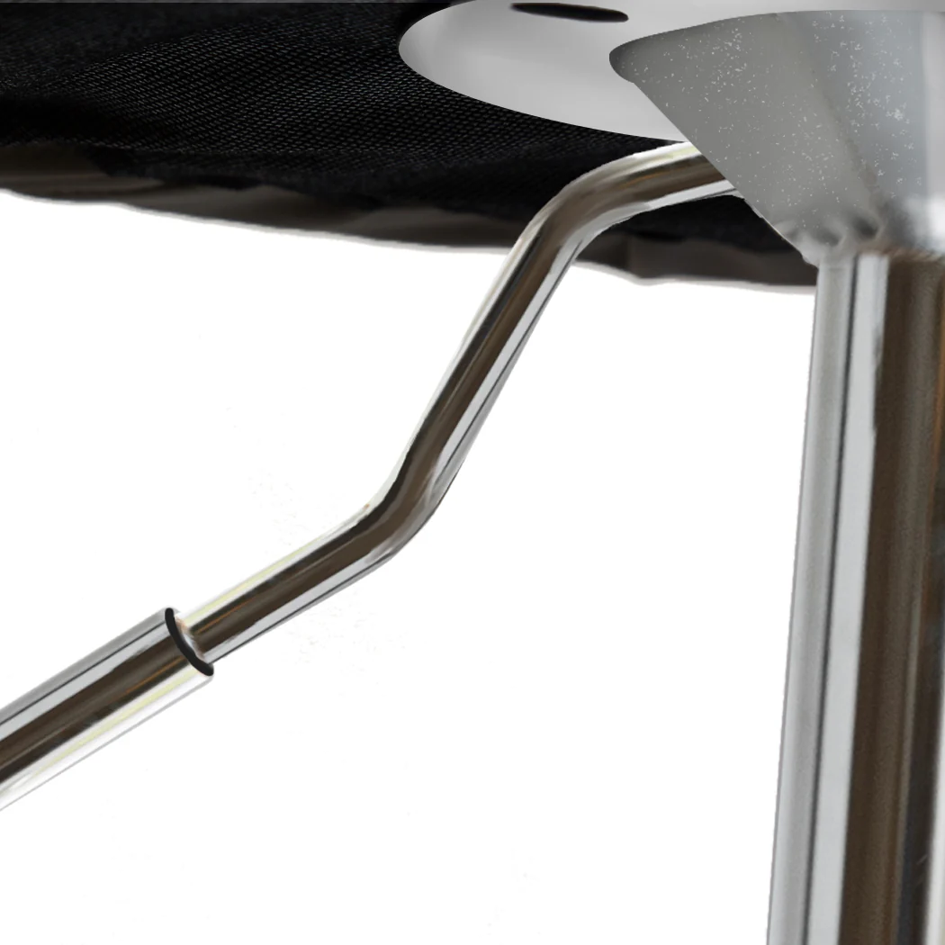 85cm Leipzig Kitchen Bar Stools Gas Lift Wooden Beech Stool Metal Barstools - Black & Silver - Nurns