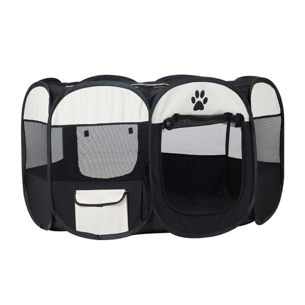 Dog Playpen Pet Playpen Enclosure Crate 8 Panel Play Pen Tent Bag Fence Puppy XL - Nurns