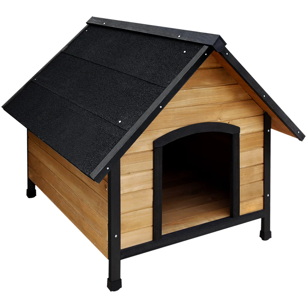 Dog Kennel House Extra Large Outdoor Wooden Pet House Puppy - Brown XL - Nurns