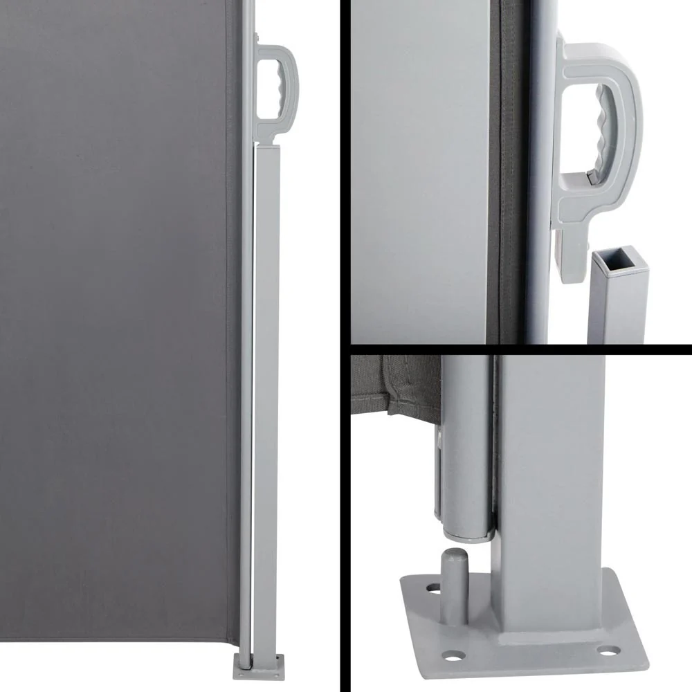 Instahut Retractable Side Awning Shade 1.8 x 3m - Grey - Nurns