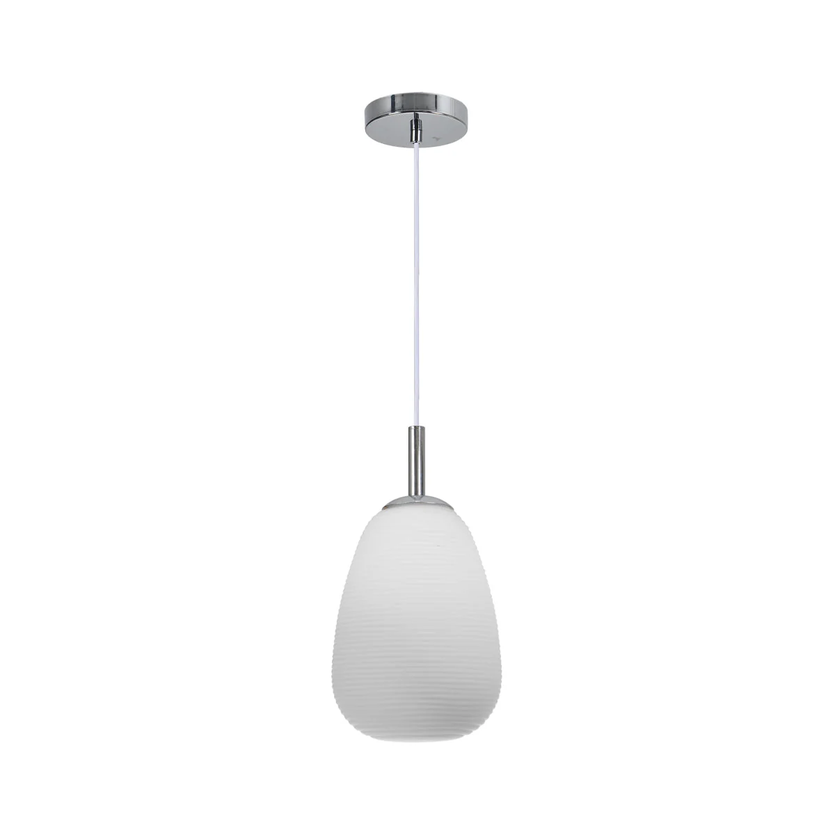 Ribbed Design Glass Pendant Light - Nurns