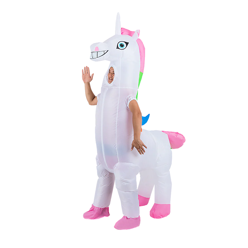 Giant Unicorn Fancy Dress Fan Inflatable Costume Suit - Nurns